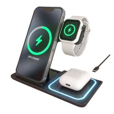 Wireless Loader 3 in 1 (15W) Aisens ASCH-15W3WC043-BK