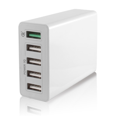 CARGADOR RED QUICK & SMART 5 USB KSIX 3.0 and INTELLIGENT CHARGE