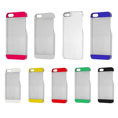 Transparent Plastic Case for iPhone 5/5S Red