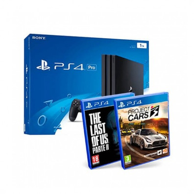 Console Playstation 4 Pro (1TB) + The Last of Us 2 + Project Cars 3