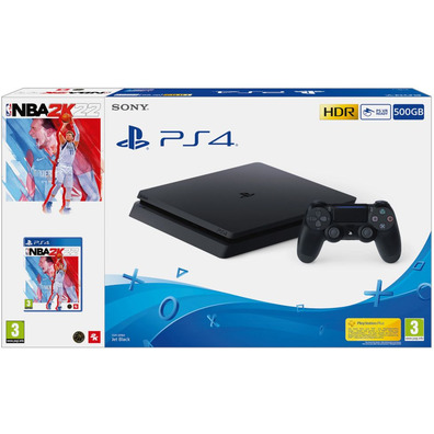 Console Playstation 4 Slim (500GB) Black + NBA 2K22