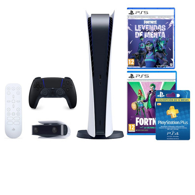Playstation 5 Digital Edition Console + Fortnite + PSN 12 Months + Accessories