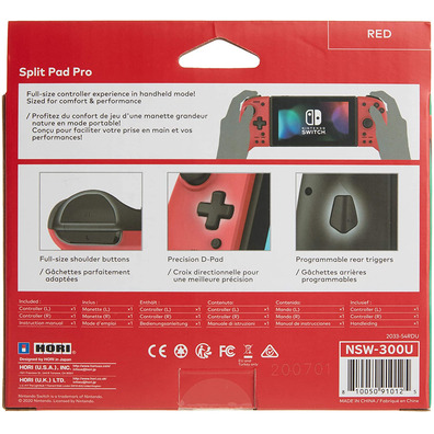 Controller Hori Split PAD Pro Red