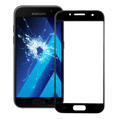 Front Glass Black - Samsung Galaxy A3 2017