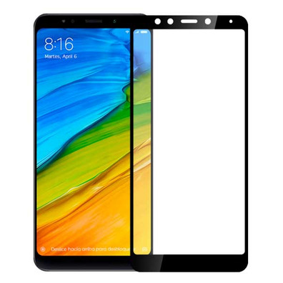 5D Curved Full Cover Tempered Glass - Xiaomi Redmi 5 Plus Black