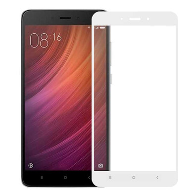 5D Curved Full Cover Tempered Glass - Xiaomi Redmi Note 4 White