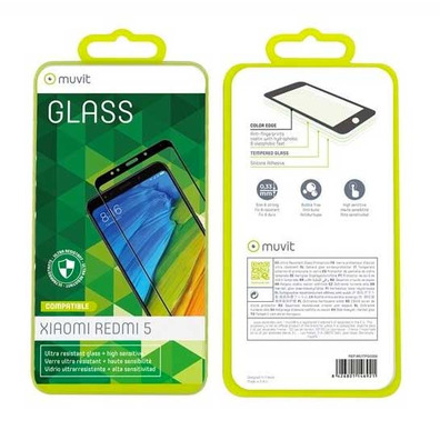 Tempered Glass Xiaomi Redmi 5 Black - Muvit