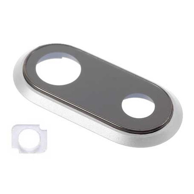 Rear Camera Lens Cover with LED Difussor - iPhone 8 Plus White
