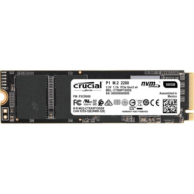 Crucial Hard Disk CT500P1SSD8 P1 SSD 1000GB NVMe PCIe M. 2 2280