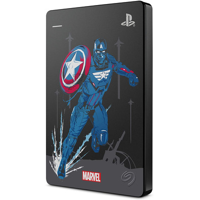 External Hard Disk Seagate Game Drive 2TB PS4 Captain America Black