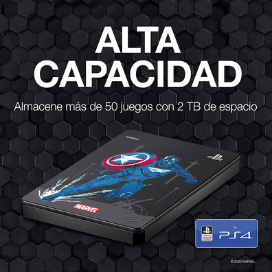 External Hard Disk Seagate Game Drive 2TB PS4 Captain America Black