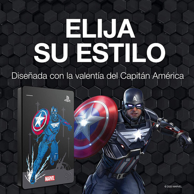 External Hard Disk Seagate Game Drive 2TB PS4 Captain America Black
