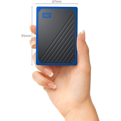 External hard disk SSD Western Digital My Passport Go 500 GB Blue