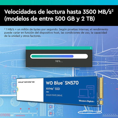 M2 Western Digital Blue SSD 1TB PCIE3 SN570 NVME Hard Disk