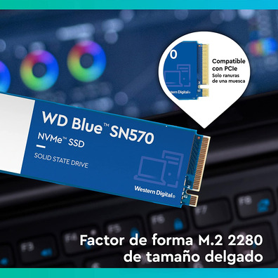 M2 Western Digital Blue SSD 1TB PCIE3 SN570 NVME Hard Disk