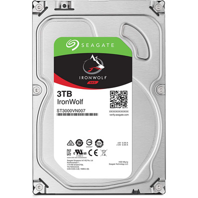 Seagate Hard Disk 3.5 '' 3TB SATA 3 64MB IronWolf