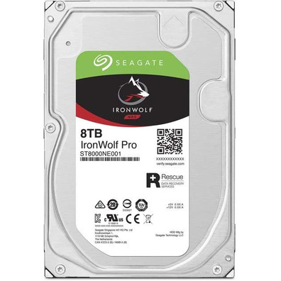 Seagate Hard Disk 3.5 '' 8TB SATA 3 256B Ironwolf Pro