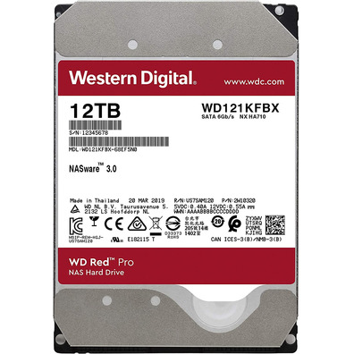 Western Digital Hard Disk WD Red Pro NAS 12TB 3.5 " SATA III 256MB