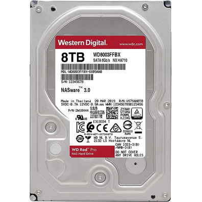 Western Digital Hard Disk WD8003FFBX 8TB SATA 600 Red Pro