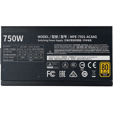 AX 750W Coolermaster MWE Gold V2 Power Supply