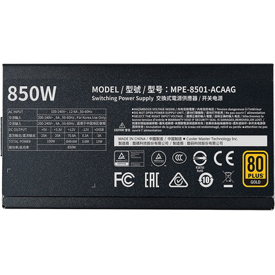 AX 850W Coolermaster MWE Gold V2 Power Supply