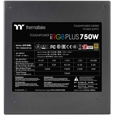 ATX 850W Thermaltake Toughpower IRGB Black Power Supply