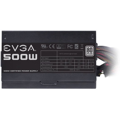 EVGA Power Supply 100-W1-0500-K2/ 500W 80 Plus Silver