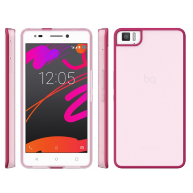 Case Aquaris M5.5 Rosa Gummy