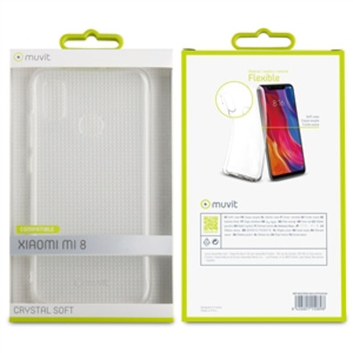 Cover Crystal Soft Xiaomi Mi 8 Transparent Muvit