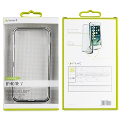 Crystal Soft Bump Black iPhone 7 Muvit Case