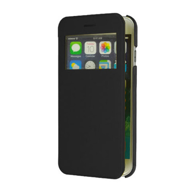 Cover for iPhone 6 with lid and window 4.7 " Black