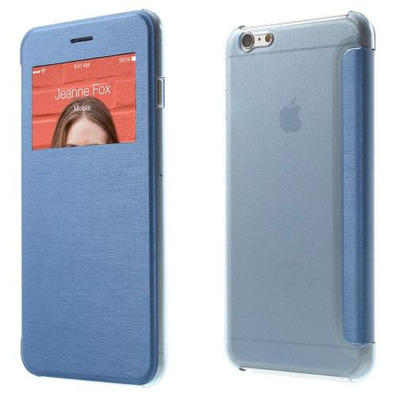 Cover for iPhone 6 with lid and window 4.7 " Silver