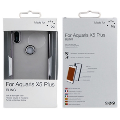 Case TPU Bling Marco Negro Aquaris X5 Plus