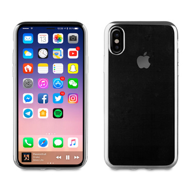 Case TPU Marco Silver Bling iPhone X Muvit Life