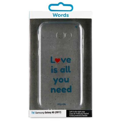 TPU Transparent Cover Love is all you Need Samsung Galaxy A5 2017