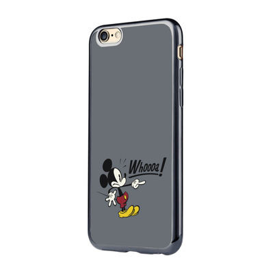 Tpu whooa + black galvanized frame for application iphone 7 mickey mouse