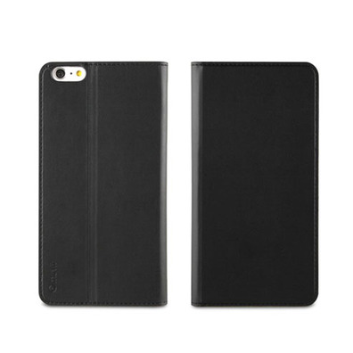 Black Wallet Folio Stand Case Muvit for iphone 6 Plus