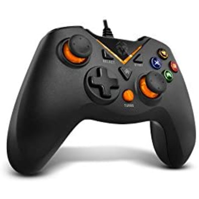 Black/Orange Gamepad Krom Key PC/PS3