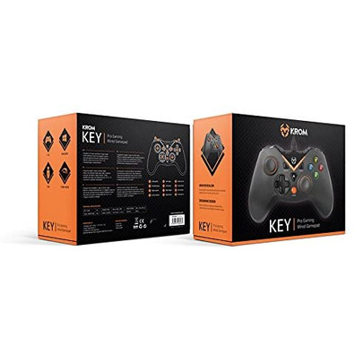 Black/Orange Gamepad Krom Key PC/PS3