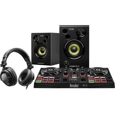 Hercules DJ Learning Kit (Mesa + Speakers + Headphones)