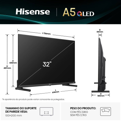 Hispanic 32A5Q 32 "QLED Smart TV Full HD