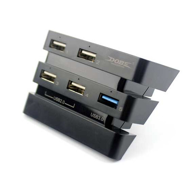 2 to 5 port (2.0 3.0) USB HUB Adapter PS4 Pro (Dobe) Black