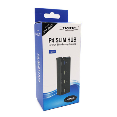 USB Hub 4 Ports For PS4 Slim Black