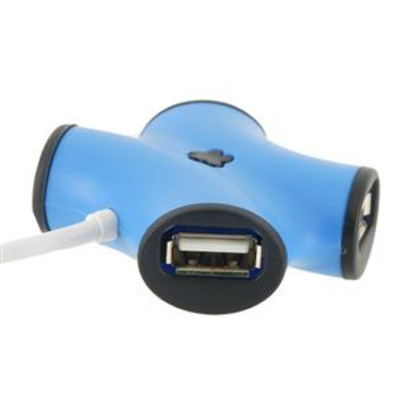 4-Port High Speed USB 2.0 Hub (Blue)