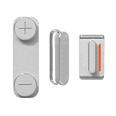 Replacement Button Set iPhone 5 Silver
