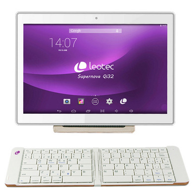 Leotec Mini Bluetooth Keyboard Plegable with White Battery