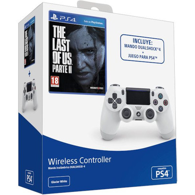 Command Dualshock 4 Glacier White + The Last of Us Part II