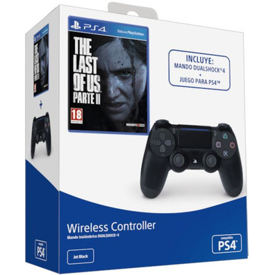 Command Dualshock 4 Jet Black + The Last of Us Part II