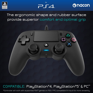 Command Nacon Compact Wired Black PS4