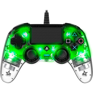 Command Nacon Compact Wired Illuminated Green Official PS4